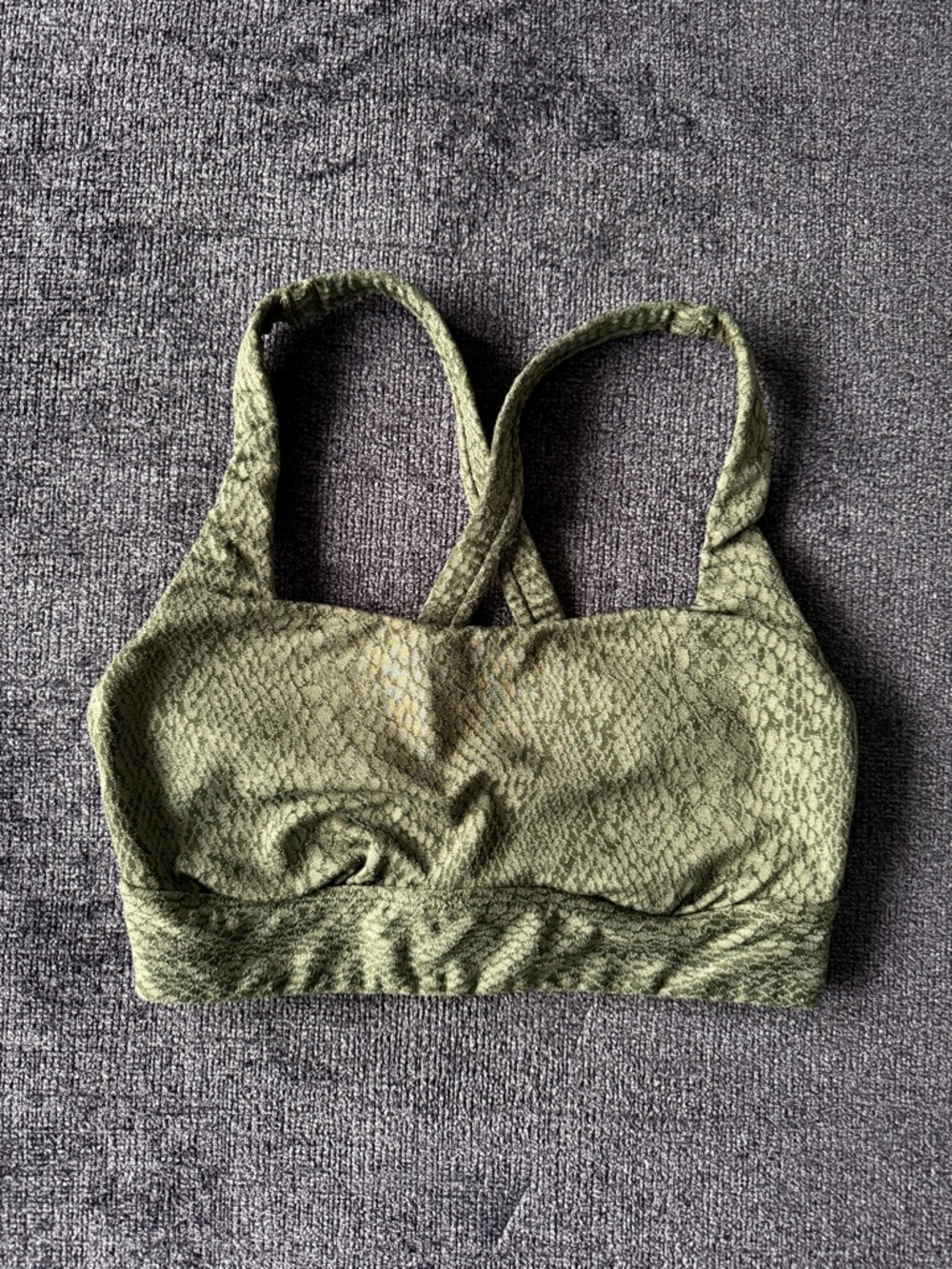 all in motion | Olive Green | Sports Bra | Size Small